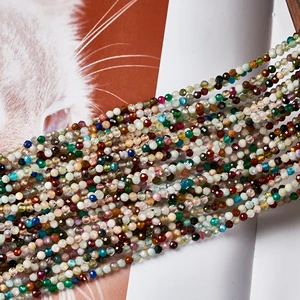 Bracelet femme long necklace natural stone loose bead