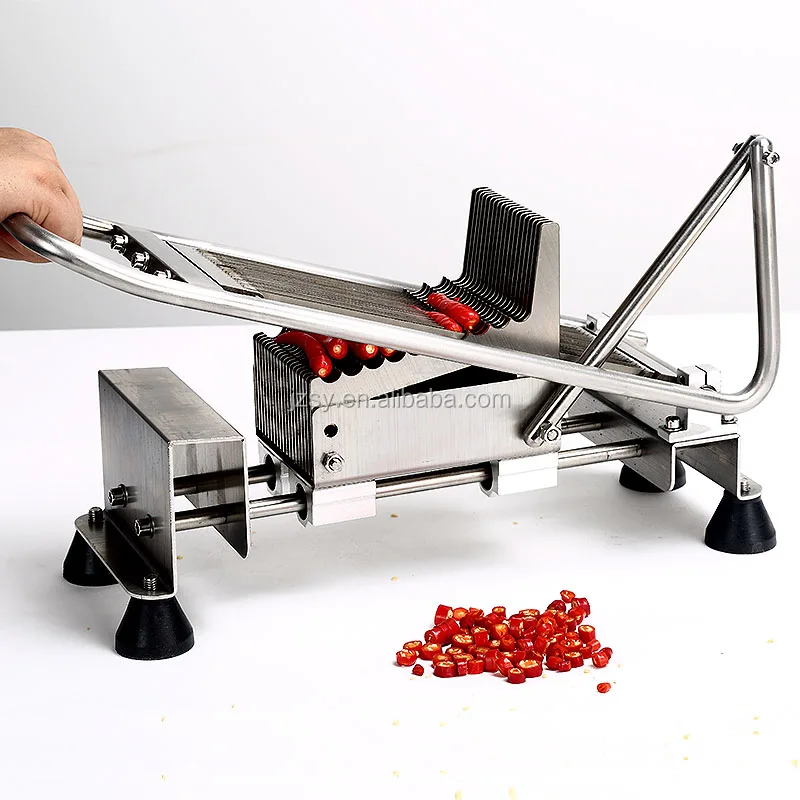 Home Use Mini Manual Chilli Slicer/chop Hot Pepper Machine/stainless