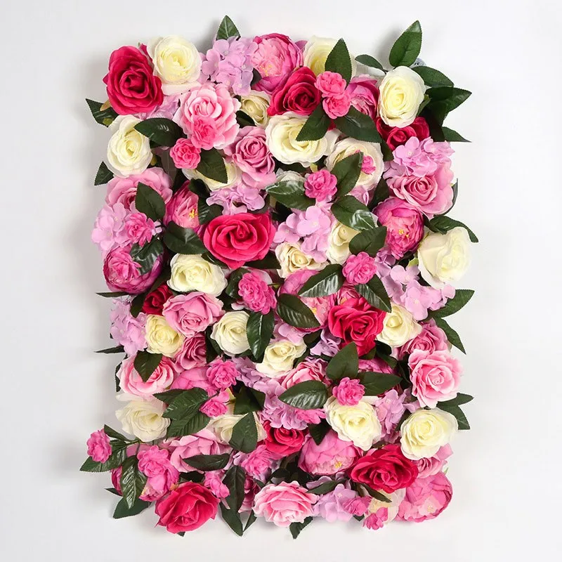 Zero Beauty Pink Rose Silk Flower Wall For Wedding Backdrop & Stage Background Decoration Buy