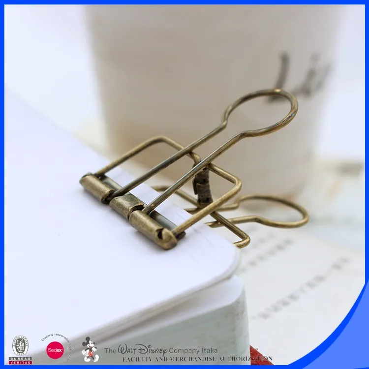 Antique Brass Plated Mini Metal Binder Clips 32mm Buy Antique Brass