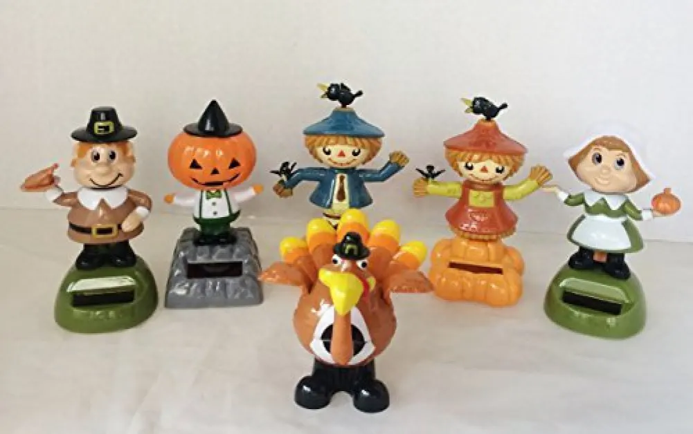 Buy Plastic Solar-Powered Fall-Themed Dancing Friends (Set of 4 ...