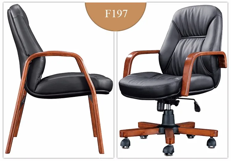Black Leather Pu Swivel Boss Director Office Chairs Buy 