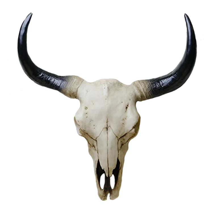 Custom Resin Buffalo Bull Head Sculpture Longhorn Cow Skull - Buy ...