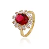 11554 Xuping natural ruby designed china factory direct wholesale jewelry ring