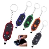 Promotional new gift mini pocket oval plastic colored trim key chain capacitive rubber tip press on led light flashlight stylus