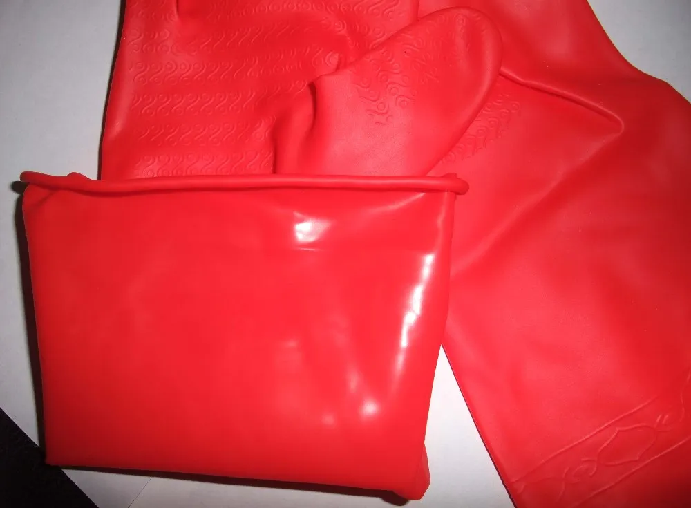 30cm Warm Latex Cleaning Gloves/ Rubber Gloves With Cotton Lining