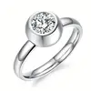 High Polish Eternity Wedding Band Exchangeable Cz Stone Women Jewelry Rings