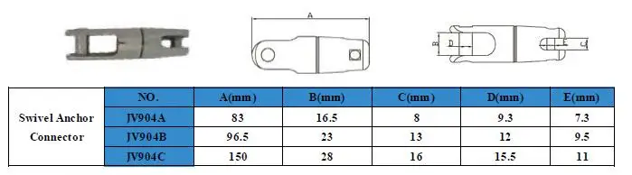 AISI 316 stainless steel Marine hardware boat swivel anchor chain connector