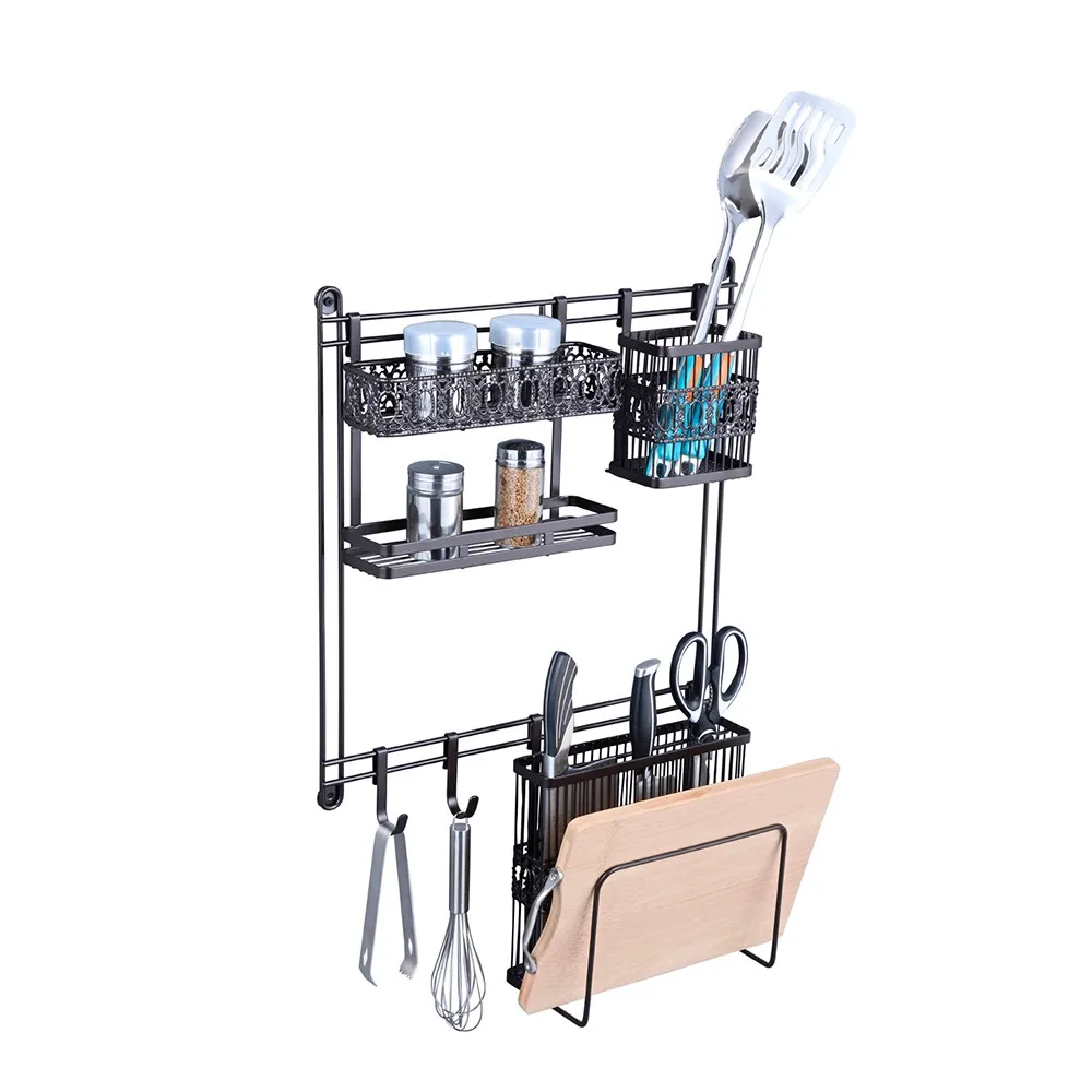 2017 Kitchen Hanging Under Organizers Knife Spice Dish Rack