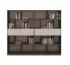 New design right-angle wall cube decorative wall wood shelves dark bookcase