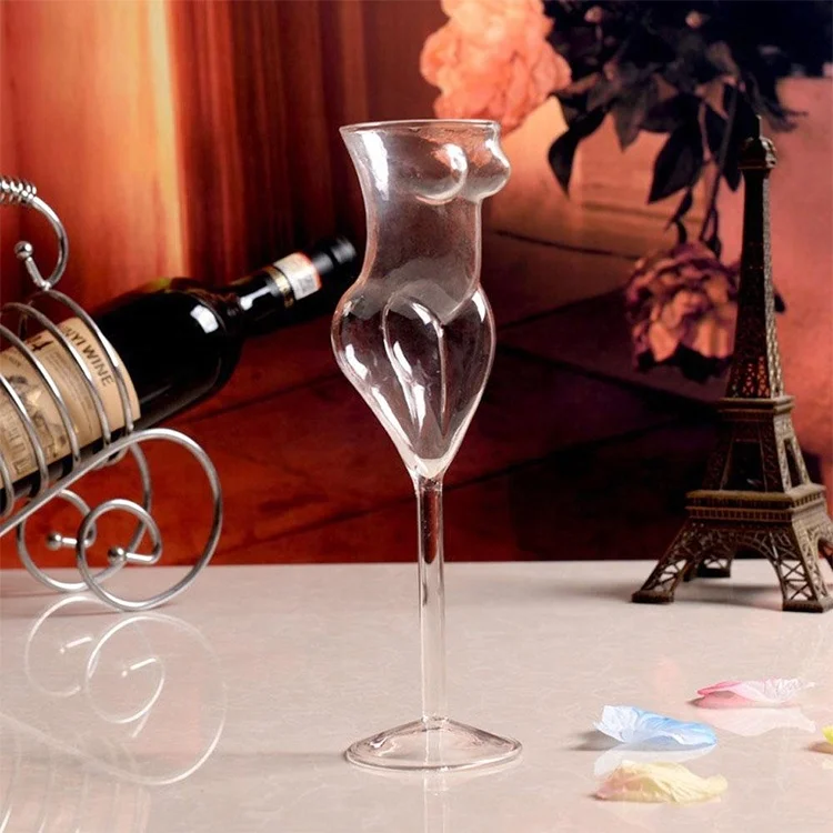 Lady Body Shape Cheap Glassware Wine Glasses Wholesale 250ml Sexy Wine