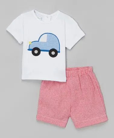 Wholesale Toddler Boy Boutique Outfits Kids Puppy Applique Shorts Sets ...