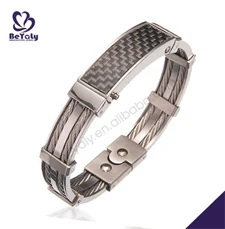 Plain style wholesale high end masculine mens bracelets