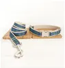 Wholesale Handmade High Quality Fashionable Plaid Dog Collars And Leashes Set