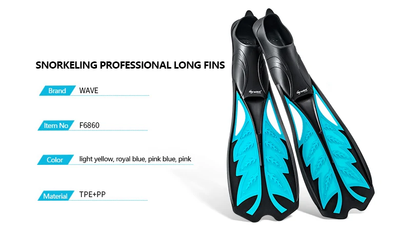 Wholesale Custom Color TPE Carbon Rubber Spearfishing Free Swimming Diving Fins