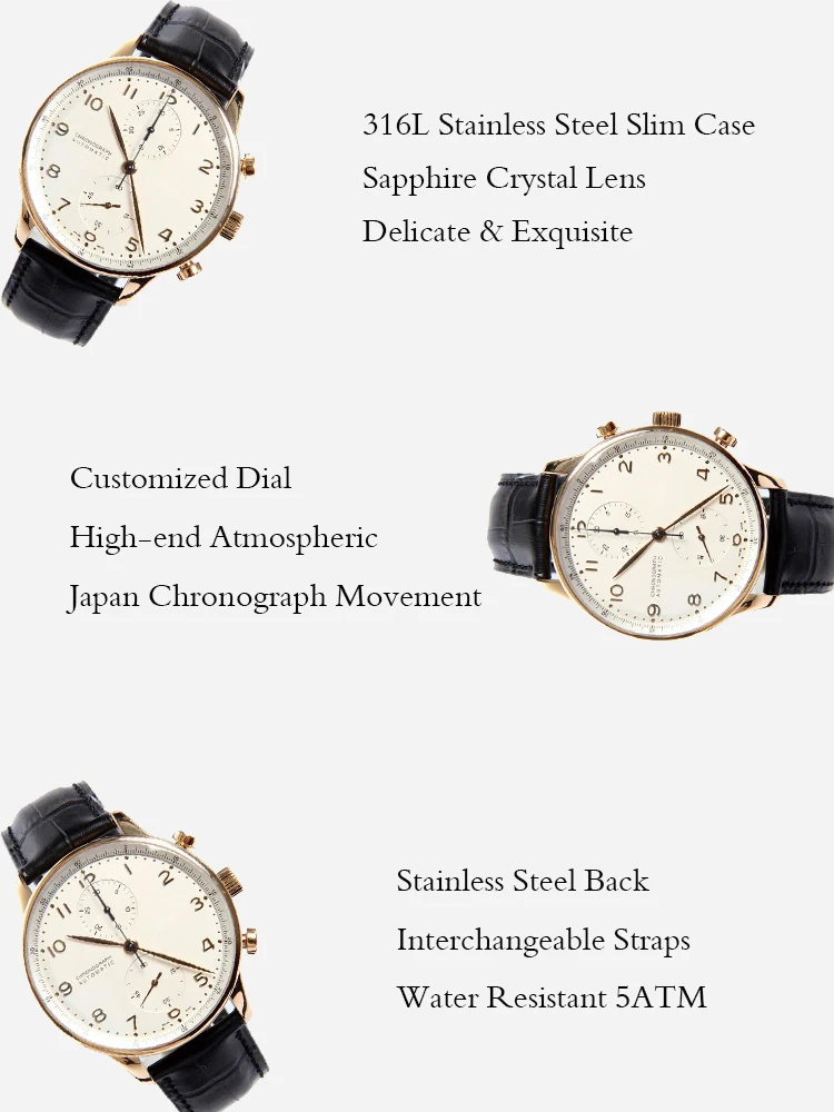 Custom Watches Men Wrist Japan Movt Quartz Watch Stainless Steel Back ...
