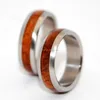 China Biggest Manufacturer Wood Inlay Love Couple Rings