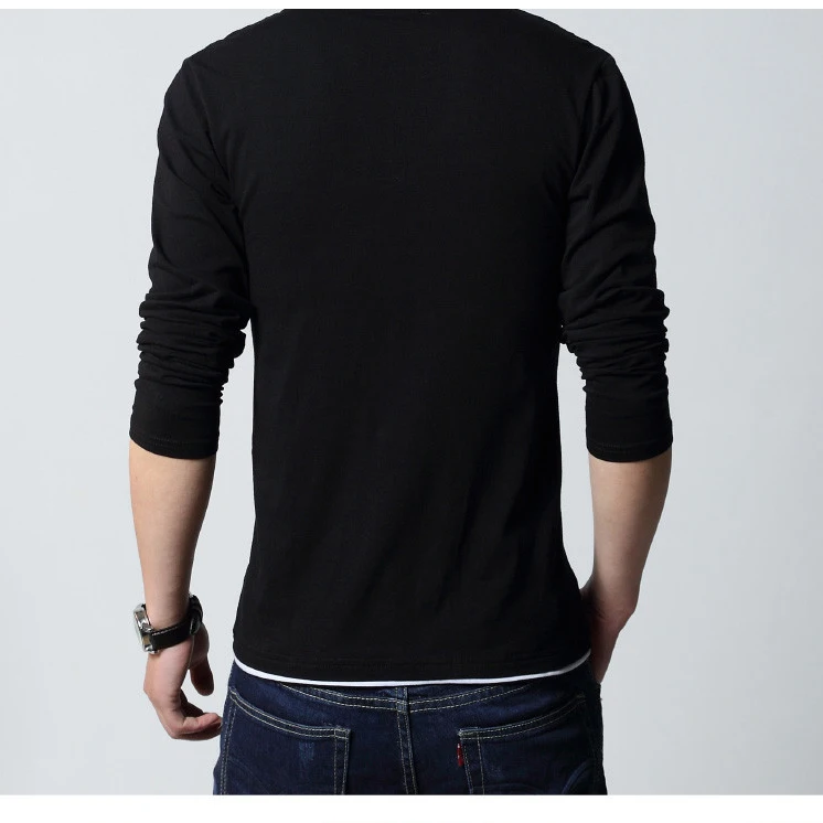 Wholesale 100% Cotton Blank Mens Long Sleeve Tshirt With O Neck - Buy ...