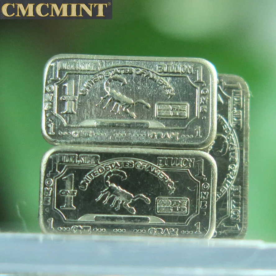 1 Gram 999 Fine Nickel Silver Scorpion Bullion Bars A115 Buy Nickel