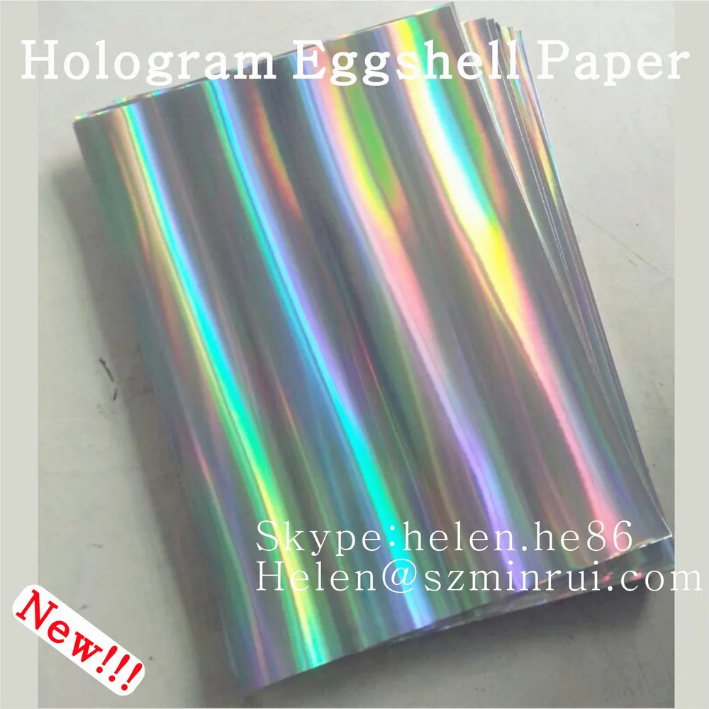 sticker paper printable holographic New Eggshell Destructive A4 Hologram Sticker Arriver Self