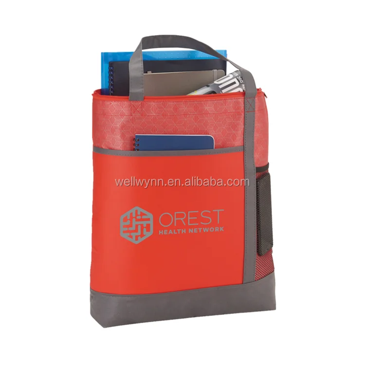 Custom Eco Friendly Zippered Main Compartment 80g Non Woven