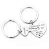 Lover gift you hold the key to my heart forever engraved stainless steel couple keychain heart key