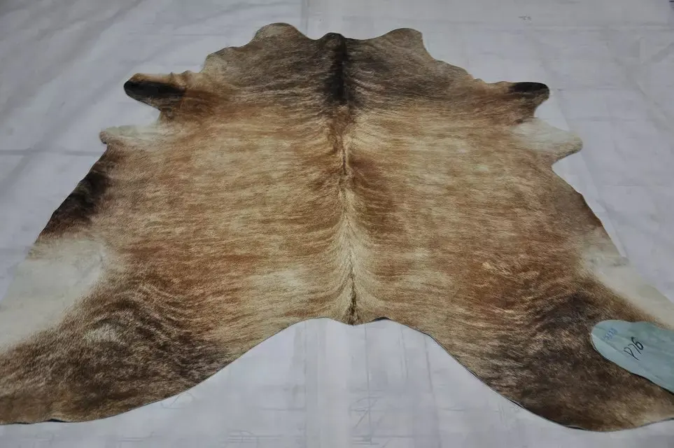 Genuine 40 60sqft Natural Cow Hide Skin Rugs Leather Round Cowhide