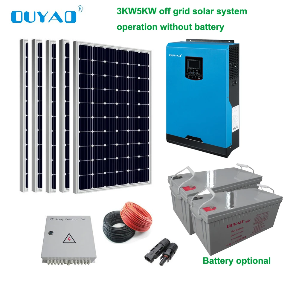 Ouyad 3kw 5kw Solar Home Power System Solar Power System Work Without Battery Buy 3kw 5kw Solar Home Power Systemsolar Power Systemsolar Home