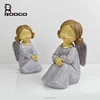 Roogo new products european fashion crafts polyresin 5 inch angel for christmas