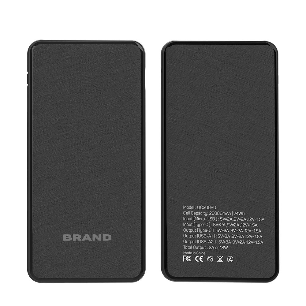 VINA portable 20000mAh dual port Type-C PD Fast Charging power bank - ANKUX.COM