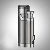 New product dual arc lighter usb rechargeable cigarette lighter cigar lighter with cigar cutter MLT141