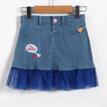 denim mini skirt for baby girl
