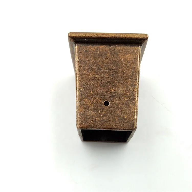 Antique Brass Square Chair Leg Caps Vintage Furniture Leg Sabot Feet