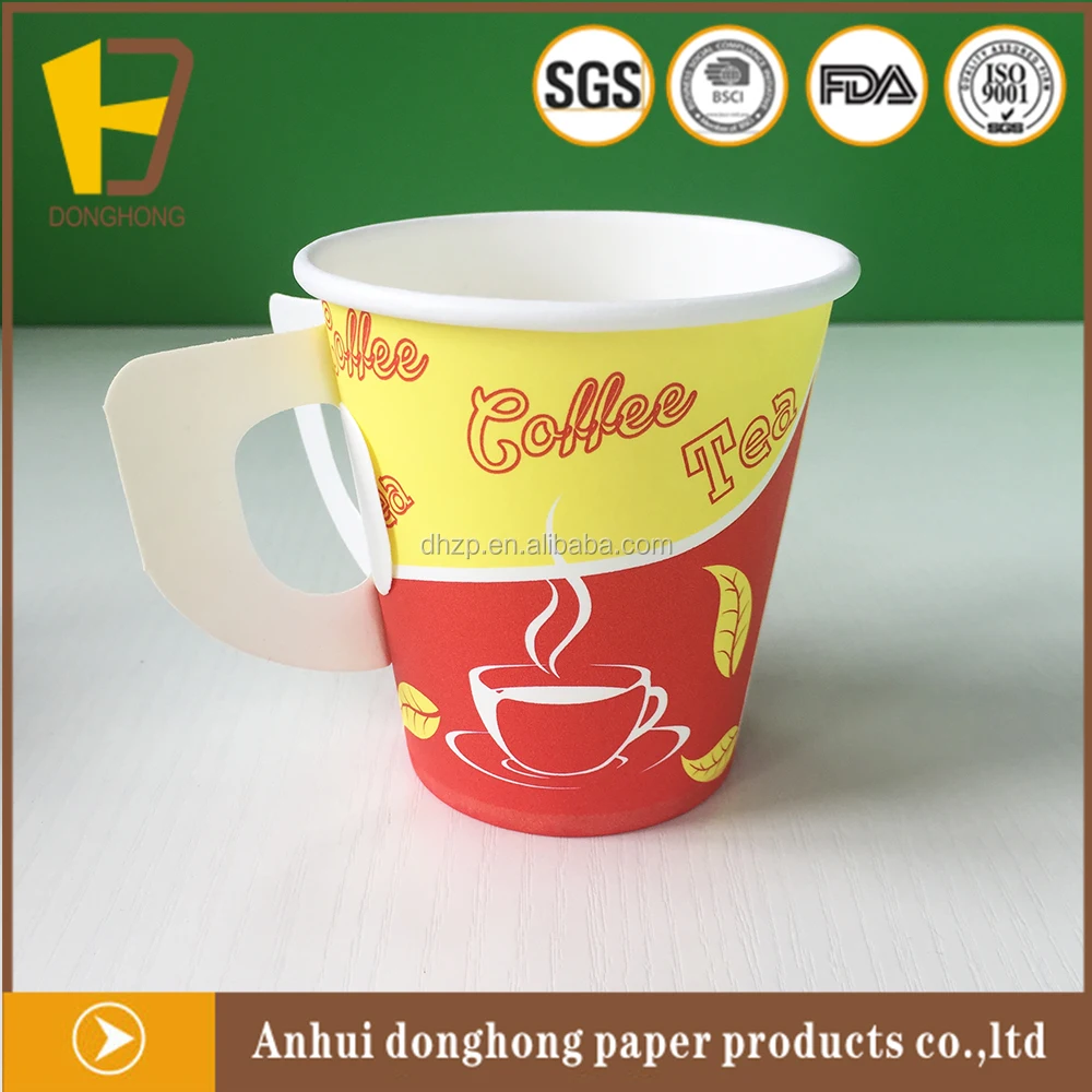 7 Oz Single Wall Coffee Paper Cups With Handle Buy Hot Drink Paper