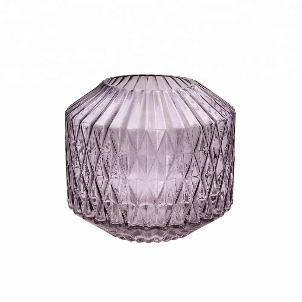 
Wholesale Cheap Decorated Large Art Glassware Tall Colored Glass Vase candle holder 