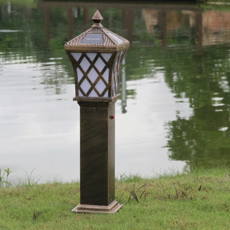 Solar Lawn Lights Landscape Garden Outdoor Fishing Net Column Grass Lights Residential Villa Park Small Street Lights