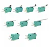 Micro Limit Switches 15A 250V 125V NO+NC+COM 6.3mm 3 Pins SPDT Micro Switch 28mm 52mm Arc Roller Lever Touch Switch Microswitch