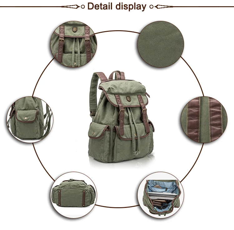 2018 wholesale china guangzhou canvas unisex backpack