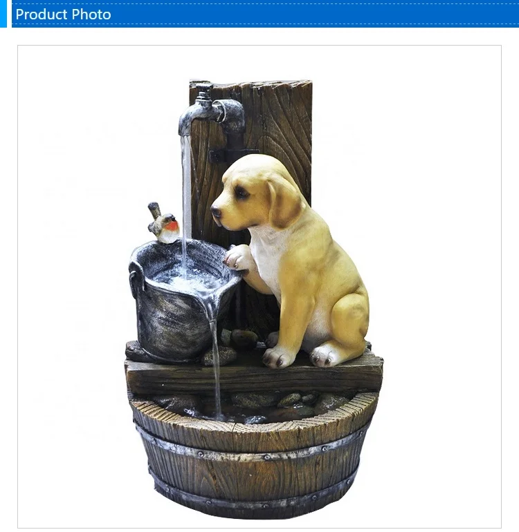 dog garden fountain