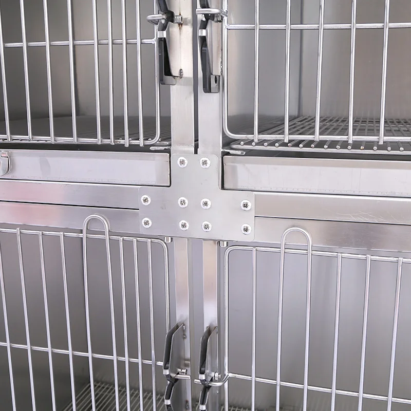 stackable dog kennel cage strong stainless steel dog cage veterinary dog cage