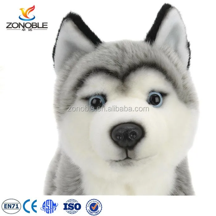 Peluche husky realiste Clearance