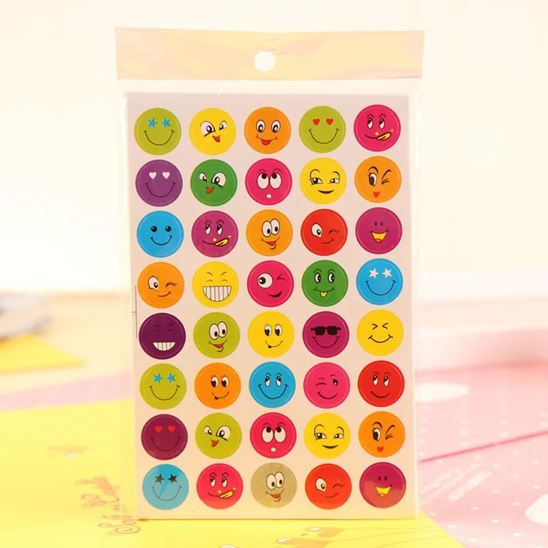 2pcs Set New Lovely 40 Die Cut Emoji Smile Sticker For Notebook Message High Vinyl Funny