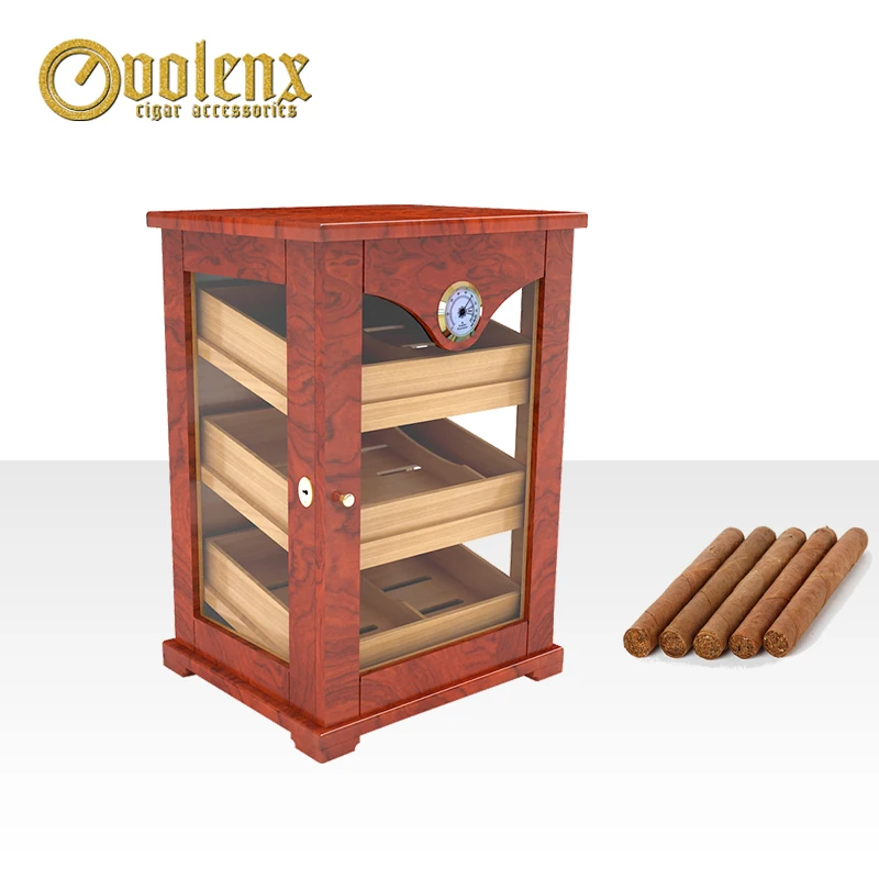 2020 Matte Wooden Stand Cabinet Spanish Cedar Tray Cigar ...