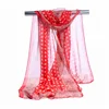 China supplier 160cm long polka dot printed scarf