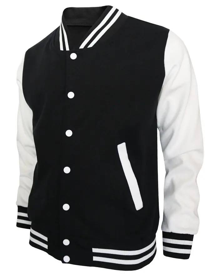 Oem Wholesale Blank Varsity Jackets Cotton Baseball Jacket Anti-pilling ...