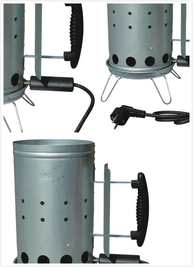 Electric Fire Starter Galvanized Steel Chimney Charcoal Lighter Buy Electric Fire Starter