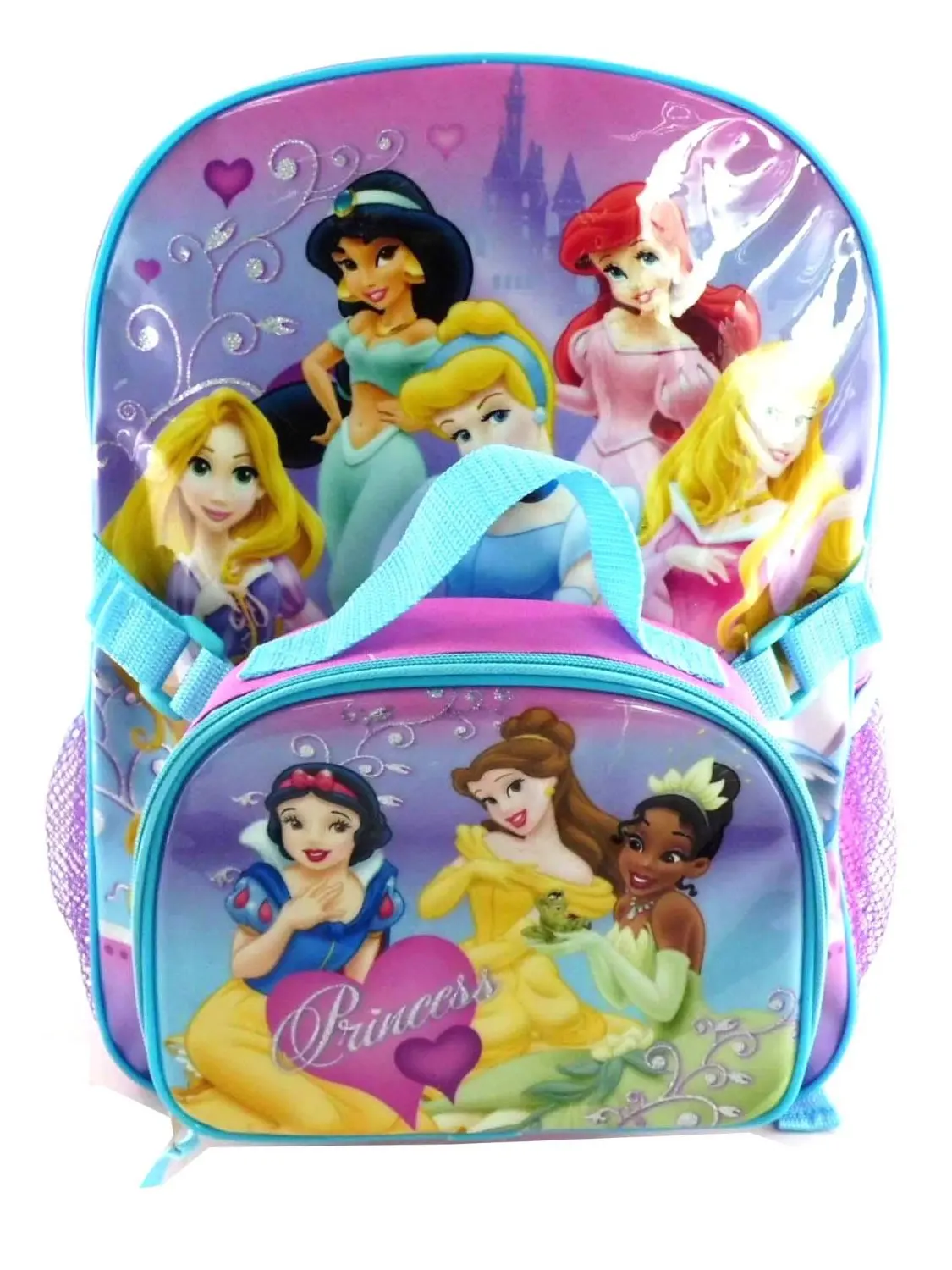 disney princess backpack with lunch bag