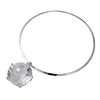 Fashion personality large diamond collar, round crystal zirconium necklace