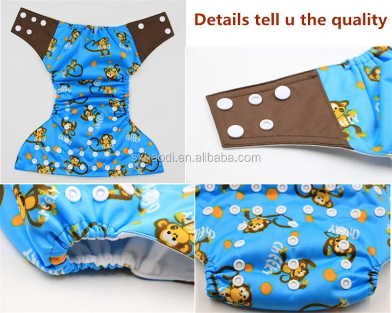 Custom Cartoon Character Aio Diaper Comfortable Best Baby Cloth