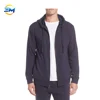Top Quality New Fashion Zip up Soft Combed Cotton Hoodie Blank in Black